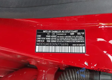2019 Mercedes-Benz Cla 250 from USA, damaged, VIN WDDSJ4EB2KN776696